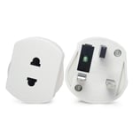 Socket Converter Plug Adapter Us To Uk White