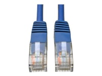 Eaton Tripp Lite Series Cat5e 350 MHz Molded (UTP) Ethernet Cable (RJ45 M/M), PoE - Blue, 3 ft. (0.91 m) - Cordon de raccordement - RJ-45 (M) pour RJ-45 (M) - 91 cm - UTP - CAT 5e - moulé, bloqué...