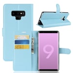 samsung Samsung Note 9 PU Wallet Case Light Blue