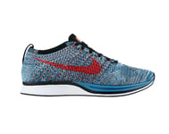Nike Flyknit Racer Running Trainers Neo Turquoise Blue - Size UK 7 (EU 41) US 8