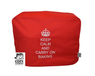 CozyCoverUp® for Kitchenaid Artisan 4.8l Stand/Food Mixer"Keep Calm" Red embroidered dust Cover