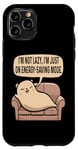 Coque pour iPhone 11 Pro Funny Animal I'm Not Lazy I'Am Just On Energy Saving Mode