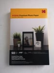 Kodak 6x4" Photo Paper- Gloss Paper For Inkjet Home Printing - 240gsm 50 Sheets