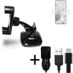 For Xiaomi 12T Pro car holder + CHARGER windshiled bracket 