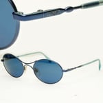 Emporio Armani 1997 Vintage Sunglasses Mens Womens Oval Blue Eagle 071-S 1046