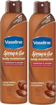 Vaseline Spray & Go Body Moisturiser (2 X 190Ml) Essential Healing - Non-Greasy