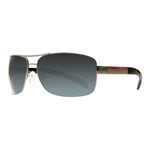 Prada Linea Rossa PS541S Aviator Polarised Sunglasses, Grey