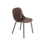 Muuto - Fiber matstol utomhus brown red - Matstolar utomhus - Iskos-Berlin - Röd - Plast