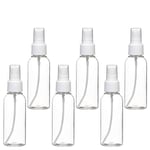 Sprayflaskor 50ml Transparent Tomma Fin Mist Plast Mini Reseflaska Set Liten Påfyllningsbar Flytande