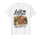 Leave No Trace America's National Parks Funny Bigfoot T-Shirt