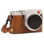 MegaGear MG1604 Ever Ready Genuine Leather Camera Half Case compatible with Leica D-Lux 7 - Brown
