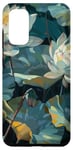 Coque pour Galaxy S20 Style de peinture à l'huile de fleurs de lotus Art Design