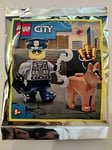CITY LEGO Polybag Set 952109 Police Officer w Dog Minifigure Rare Foil Pack