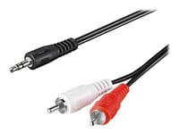 Goobay - Ljudkabel - Mini-Phone Stereo 3.5 Mm Hane Till Rca Hane - 5 M - Skärmad - Svart