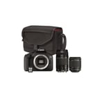 Appareil Photo Reflex Canon EOS 2000D avec Objectif EF-S 18-55 mm et EF 75-300 mm, Sac et Carte mémoire SD 16 Go - Neuf