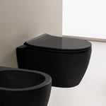Scarabeo Moon Vegghengt toalett 505x360 mm, Uten skyllekant, Night - 5520CL35