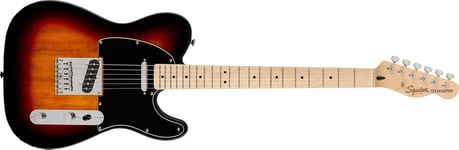 Squier By Affinity Series Telecaster,Guitare Electrique,Touche En Erable,Plaque De Protection Noire,3 Couleurs Tonalitésmarron,Inclus Des Cours Virtuels Gratuits Sur Play