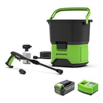 Greenworks Cordless High-Pressure Cleaner GDC40 + 40V Battery G40B4 + Tools Battery Fast Charger G40UC4