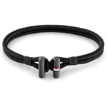 TOMMY HILFIGER Mens Bracelet NYLON SS 2790336 Canvas Fabric Black