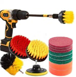 Wall Drill Brush Power Brush Attachment Set Multi Scrub Brush for Stove Oven Sink Outdoor 14PCS