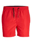JACK & JONES PLUS Men's JPSTFIJI JJSWIM Solid SN PS Swimming Shorts, Chinese Red, 42, Chinese Red