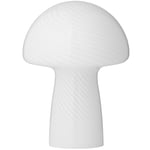 Bahne Mushroom Bordlampe XL 32 cm, Hvit Glass