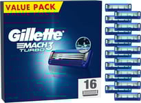 Value Pack 16 Lames GILLETTE MACH3 TURBO Recharge Rasoir Gilette Match 3 Mach 3*