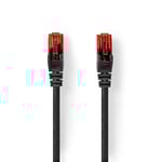 Nedis CAT6 Nätverkskabel | RJ45 hane | RJ45 hane | U/UTP | 20 m | Utomhus | Rund | PVC | Svart | Låda