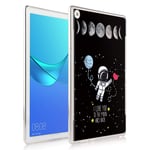 Yoedge Case Design for Huawei Mediapad M5 Lite 8/Honor Tab 5-Cover Silicone Soft Clear with Print Cute Pattern Antiurto Shockproof Back Protective Tablet Cases for Mediapad M5 Lite 8, Moon