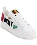DKNY Women's Coreen City Signs Sneaker, BRT White, 6 UK
