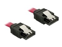 Delock Cable SATA - Câble SATA - Serial ATA 150/300/600 - SATA (F) pour SATA (F) - 20 cm - verrouillé, connecteur droite - rouge - pour P/N: 89270, 89271