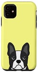iPhone 11 Boston Terrier Face Phone Case Gifts Yellow Baby Dog Lover Case
