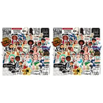 100 Pcs Musical Hamilton Stickers Graffiti Sticker Decals Vinyls Car Interior Sticker for Kids, Teens, Water Bottles, Skateboard, Luggage,Kid Toy