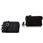 Kipling Sac Bandoulière Femme Abanu, Noir, Taille Unique EU, 13.5 x 20 x 7.5 cm, Poche Jetée, Fermeture Éclair, Lanière Règlable, Nylon 100%