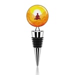 Wine Bottle Stoppers Buddha on Clouds Wine Sealer Corks for Wine Champagne Beer Collection with Airtight Rubber Seal Zinc Alloy
