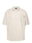 Zuri Macrame Jacquard Relaxed Ss Shirt Designers Shirts Short-sleeved Beige Daily Paper