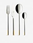 Villeroy & Boch 12-6351-9072 Ella Partially Gold Plated Cutlery Set 70 Pieces, 18/10 Stainless Steel, Metal