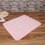 FSXZM Dog Cooling Mat Self Cooling Bed Mat Washable Soft Breathable Cushion Blanket Summer Bed Pad for Small Dogs Cats,Pink