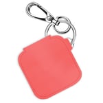 Logity Tile Mate & Tile Sport & Tile Style Case with Carabiner Keychain, Leather Skin Cover for Tile Bluetooth Tracker, Anti-Lost Design, Pink