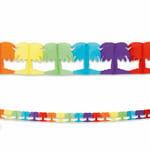 4m Paper Garland Bunting Palm Trees Multi Coloured Hawaiian Party Decoration