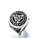 Ring - Nordisk Mytologi Valknut med runor
