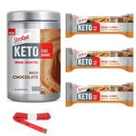 Slim Fast Advanced Keto Fuel Chocolate Shake 350g And 3 Nutty Caramel Bars Weightloss Bundle With Tape Measure Nutritionally Balanced Diet For A Keto Lifestyle Made With Selected Fueled Ingredients