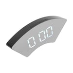 (white) Digital Clock Alarm Clock With Usb Charger LED Digital Alarm