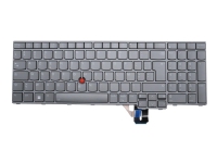 Lite-On - Erstatningstastatur for bærbar PC - med Trackpoint - bakbelysning - AZERTY - Fransk - grå - FRU - for ThinkPad P16 Gen 1 21D6, 21D7