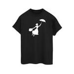 Disney Womens/Ladies Mary Poppins Flying Silhouette Cotton Boyfriend T-Shirt