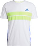 Adidas Men's Adizero Retro Tee White/Lucid Lemon, L