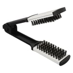 Hair Straightening Double Brush Comb Soft Bristles Prevent Static Heat Resis REL