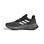adidas Women's Terrex Soulstride Trail Running Shoes Sneaker, core Black/Crystal White/Grey Four, 9.5 UK