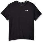Nike Homme Miler T shirt, Noir/Argent, L EU