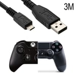 3M Micro USB to USB Play and Charge Cable for Xbox One PS4 PS3